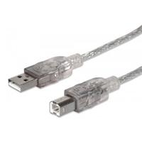 CABLE USB,MANHATTAN,345408, V2.0 A-B 5.0M PLATA CABLE USB,MANHATTAN,345408, V2.0 A-B 5.0M PLATA